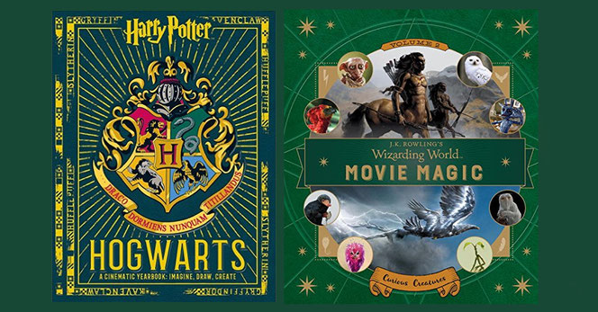 "Hogwarts : a Cinematic Yearbook" et "JK Rowling's Wizarding World Movie Magic" (Scholastic.inc)