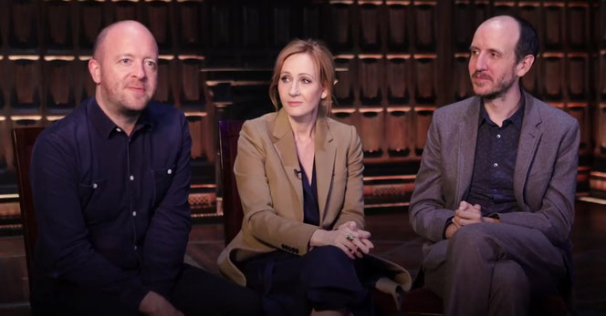 John Tiffany, JK Rowling et Jack Thorne annonçant l'arrivée de la pièce en Australie