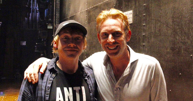 Rupert Grint a posé avec Paul Thornley qui joue le rôle de Ron Weasley dans la pièce