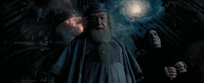 Dumbledore et Rogue dans la Grande Salle (Harry Potter et le Prisonnier d'Azkaban - 2004)