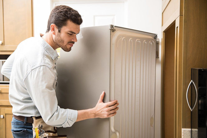 Den Kühlschrank einmal im Jahr von ihrem Platz entfernen und den Hintergrund absaugen, um den Stromverbrauch und die Brandgefahr zu senken. 
