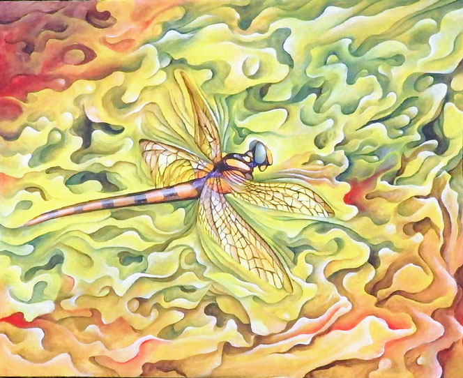 Dragonfly, acrylic on canvasboard, 50 X 60, FOR SALE