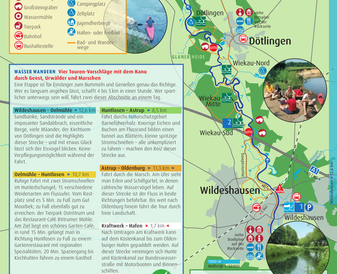 Flusskarte von Wildeshausen nach Dötlingen