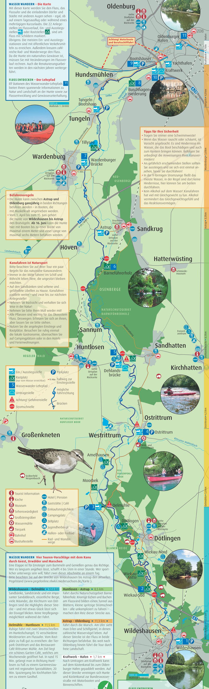 Flusskarte von Wildeshausen bis Oldenburg