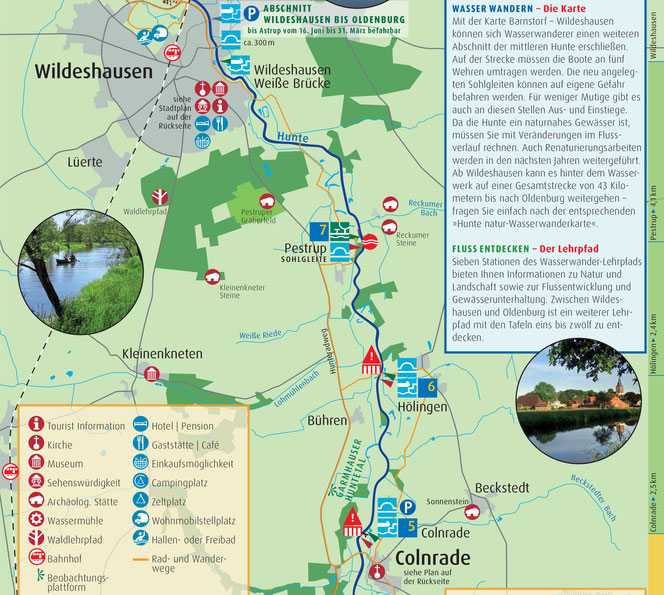 Flusskarte von Colnrade bis Wildeshausen