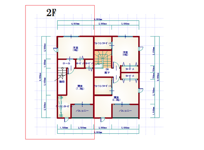 岡山市南区浜野4丁目メゾンシライシ２階間取り