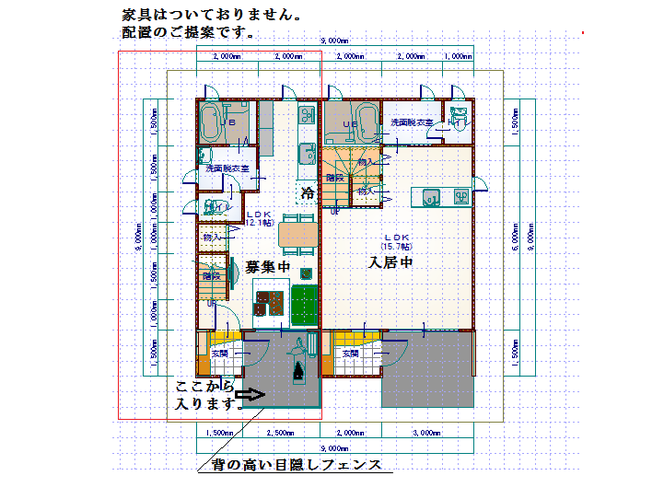 岡山市南区浜野4丁目メゾンシライシ1階間取り