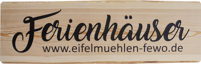 Ferienhaus Holzschild Lärchenholz