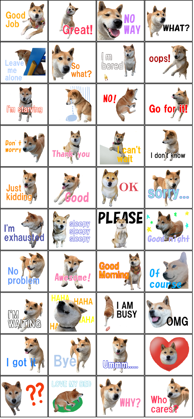 豆柴　柴犬　犬　いぬ　イヌ　ロンちゃん　line スタンプ　日常会話　敬語　mameshiba shibainu ronchan line sticker adorable