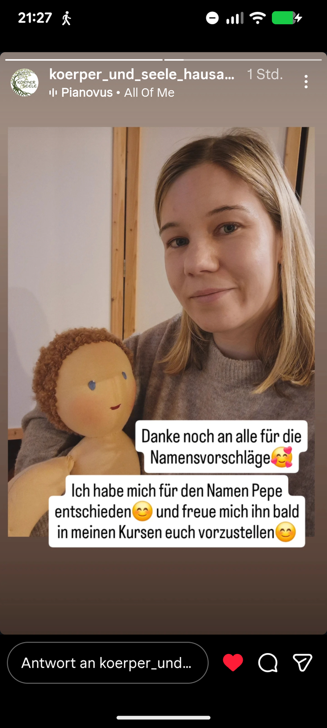 Therapiepuppe für die Kinderphysiotherapie nach z.B. Vojta oder Bobath, Demopuppe, Schulungspuppe, Übungspuppe, weiche bewegliche Therapiepuppe mit anbeugbaren Gliedern, handgemachte Stoffpuppe kaufen, Waldorfart, flexible lebensgroße Babypuppe