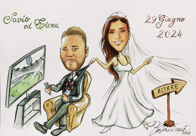 Caricatura acquerello
