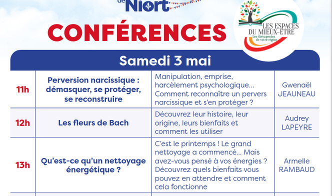 rdv conférence Foire de Niort Armelle Rambaud