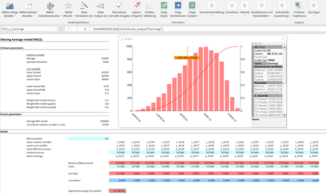 MA(1) Zeitreihe Excel einfach 