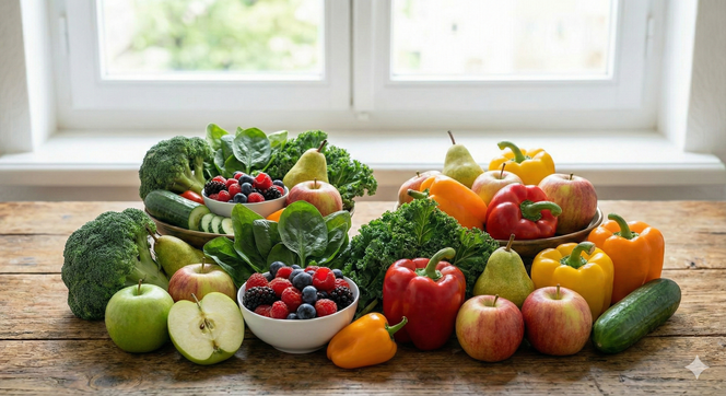 Frisches Obst und Gemüse