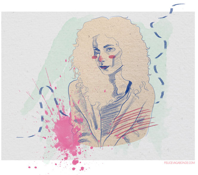 100 drawings - Felice Vagabonde, Illustratorin aus Hamburg! selbstportrait, (c) 2015