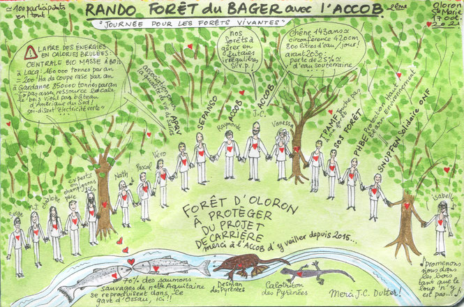 Un dessin "pour les forêts Vivantes "d'Oloron et du Bager - 64400 (ACCOB)