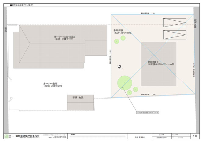 解体して住宅用地とすれば、こんな感じです。