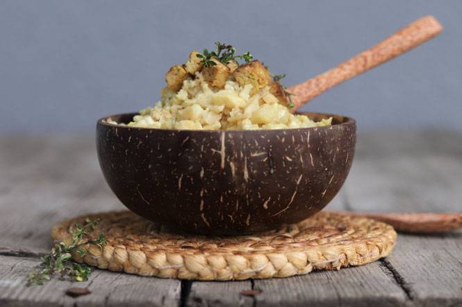 Karfiolreis mit Tofu