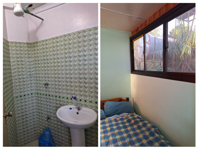 Chambre et salle de bain à Sagada (Hidden Hill Inn)