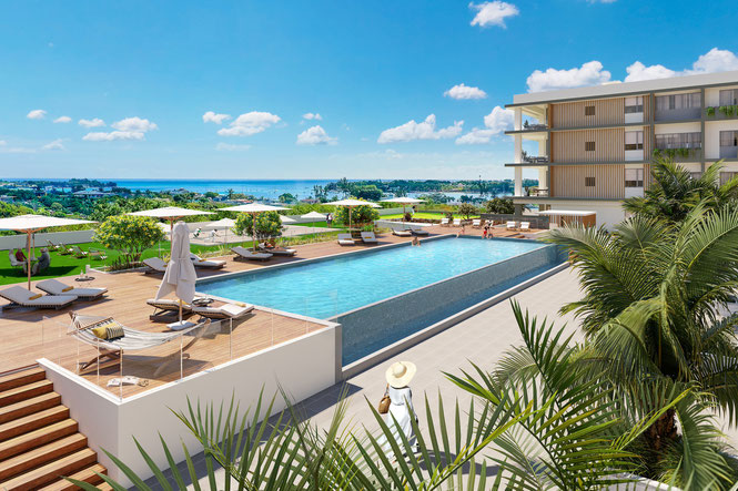 nouveau programme immobilier avec emplacement exceptionnel appartements vue mer à la Croisette Grand Baie Ile Maurice THE DECK