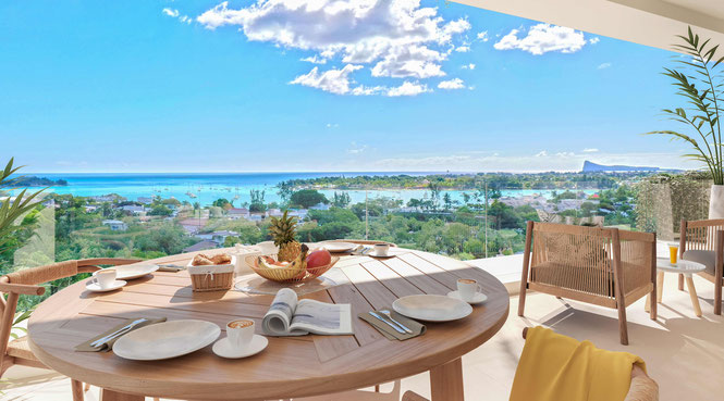 nouveau programme immobilier avec emplacement exceptionnel appartements vue mer à la Croisette Grand Baie Ile Maurice THE DECK Suites & résidences