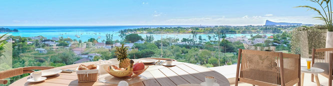 nouveau programme immobilier avec emplacement exceptionnel appartements vue mer à la Croisette Grand Baie Ile Maurice THE DECK Suites & résidences