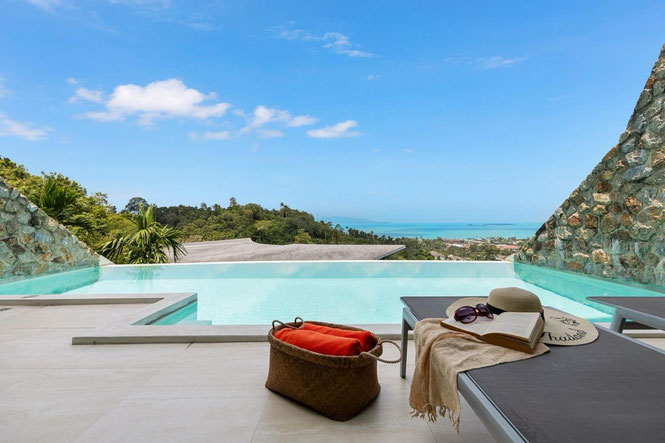 revente immobilier Penthouse avec piscine Koh Samui Thaïlande vue mer 