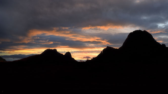Spitzkoppe au couchant, Namibie