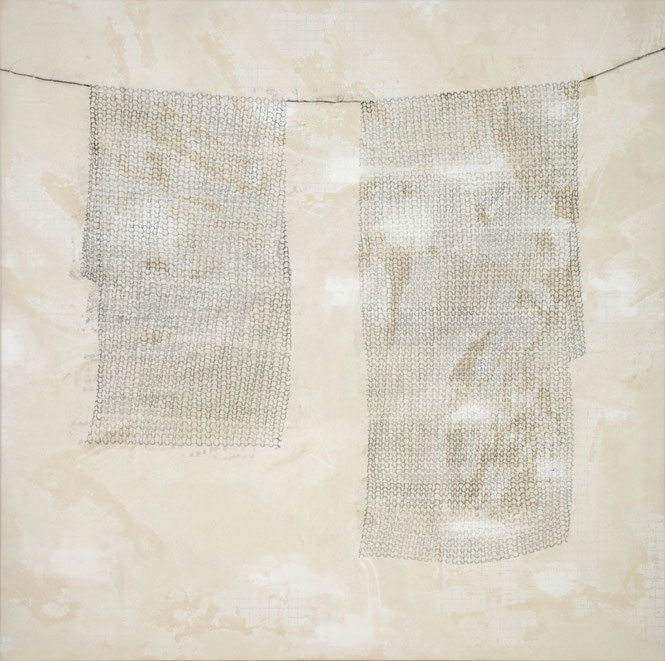 o. T. II (Verstrickung) Monotypie auf Leinwand, 140 x 140 cm, 2012