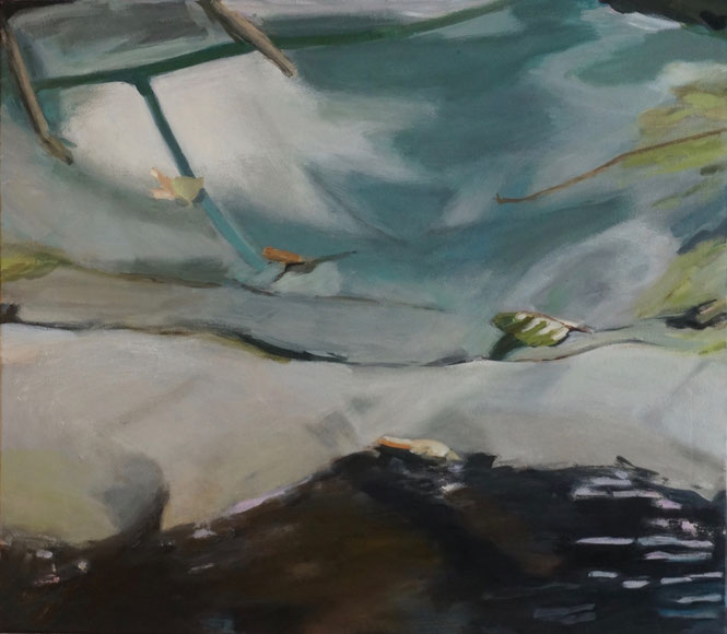 das Eigentliche ist nicht zu sehen  2018  70 x 80 cm Öl / Leinwand - Herta Müller