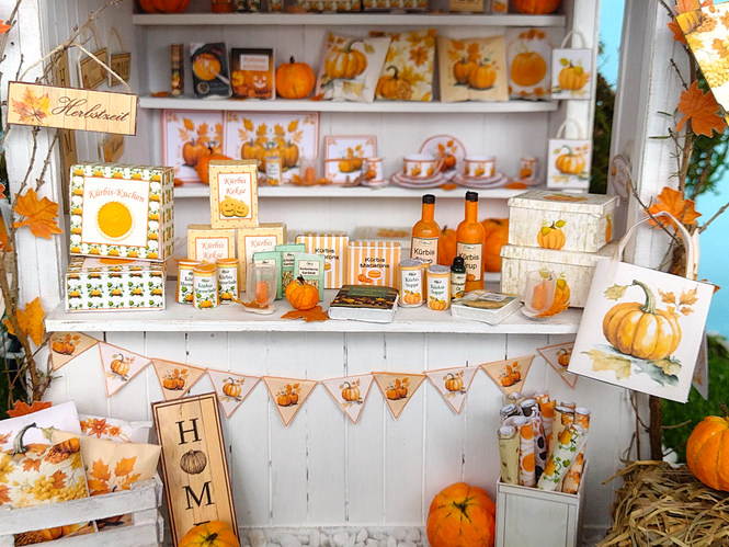 Miniatur Herbst-Marktstand