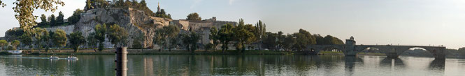 Papstpalast und Brücke von Avignon