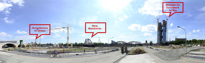 Neue Mainbrücke im Frankfurter Osten © dpa-foto.de