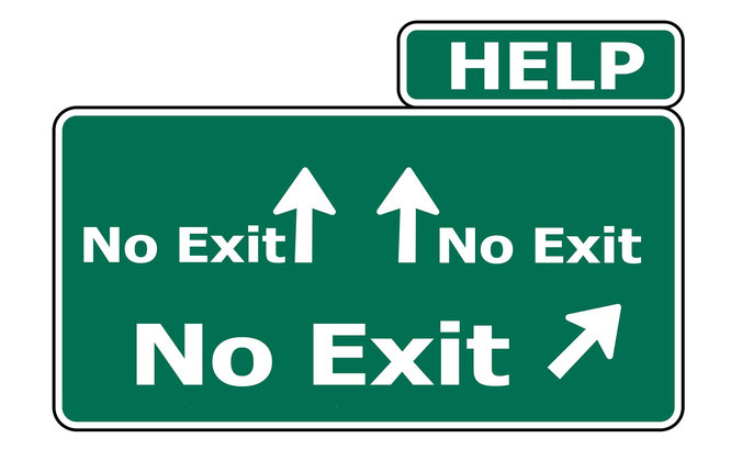 Verkehrsschild - no Exit, in allen Richtungen