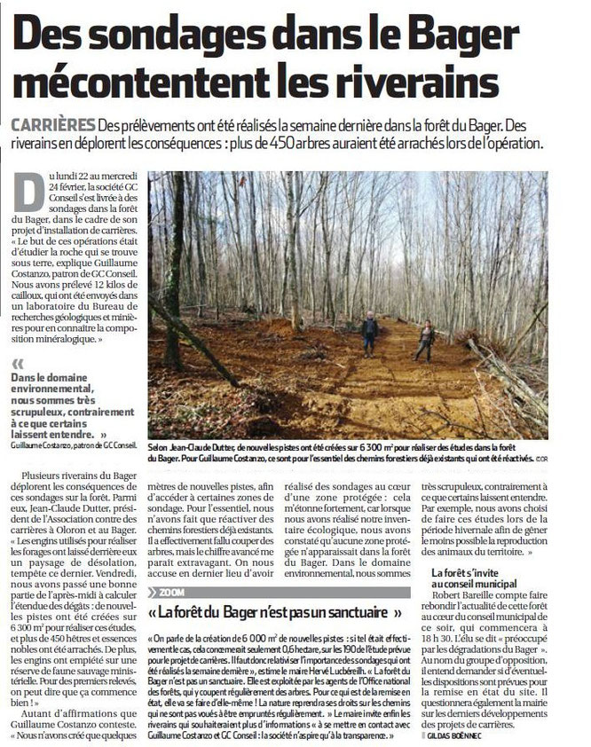 12 Kg de cailloux pour 500 arbres détruits à Oloron par M. le Maire !