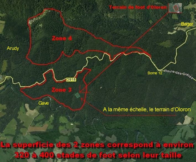 200 Ha de carrières détruirait toute la forêt d'Oloron