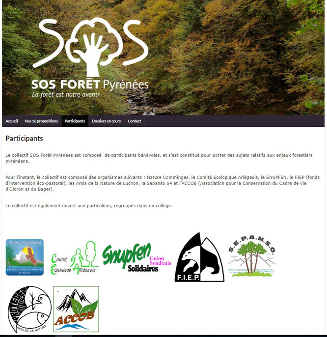 L'Association ACCOB avec le collectif de SOS Forêt Pyrenees.