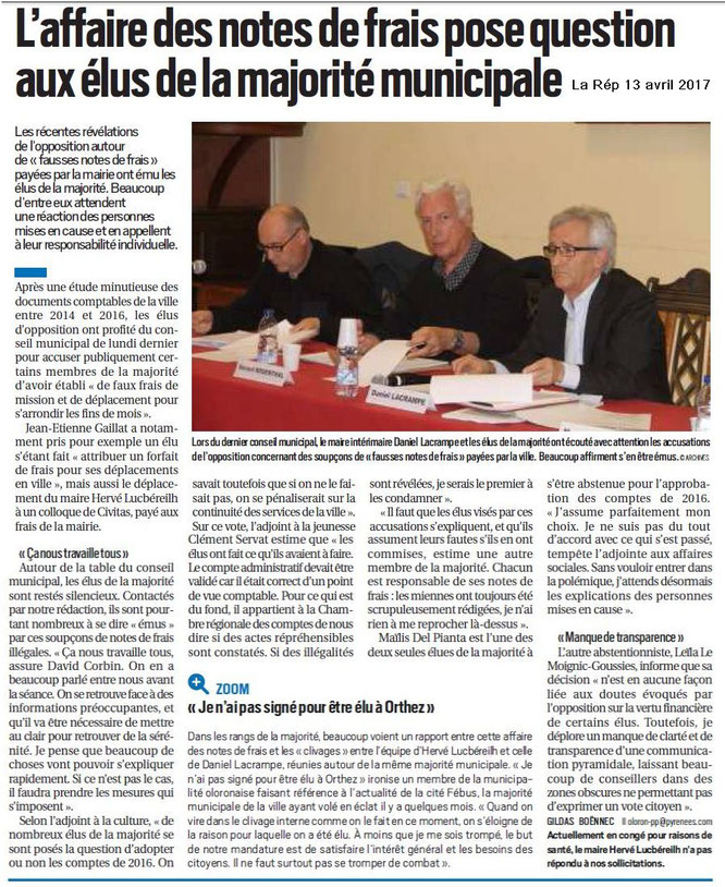 L'affaire des notes de frais des élus municipaux à Oloron