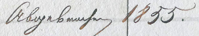 "Abgebrochen 1855"
