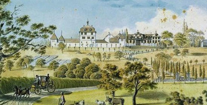 anonymes Aquarell, wohl 1811. - C. Stäheli, Schloss Wolfsberg bei Ermatingen, GSK Bern, S. 7