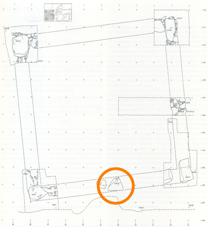 der Grundriss des historischen Turms; Amt für Archäologie TG