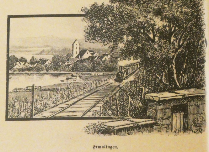 die Eröffnung der Seelinie in Ermatingen; Stich aus der Villa Lilienberg