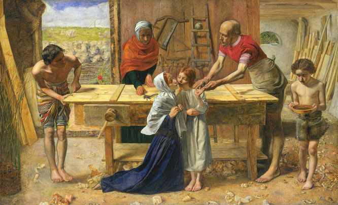 ジョン・エヴァレット・ミレイ《両親の家のキリスト》（1850年）