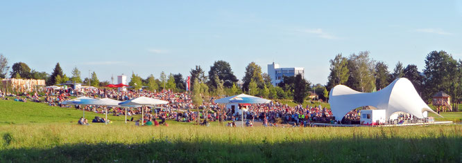 Die Gartenschau - unser Sommermärchen 2016. Die Seebühne war eine der größten Attraktionen.