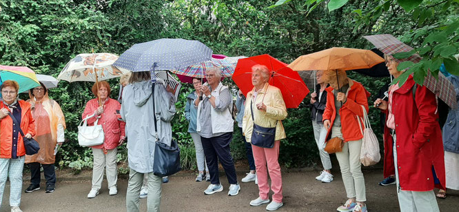 Gruppenbild LandFrauen mit Regenschirm