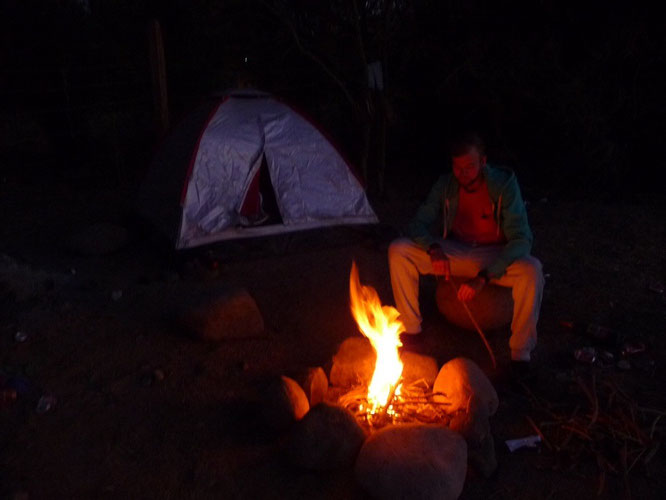 depending on where you are camping, a fire can make a big difference