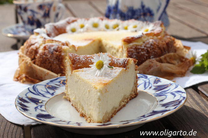 Quarkkuchen mit Tonkabohne Oligarto Backen mit Olivenöl