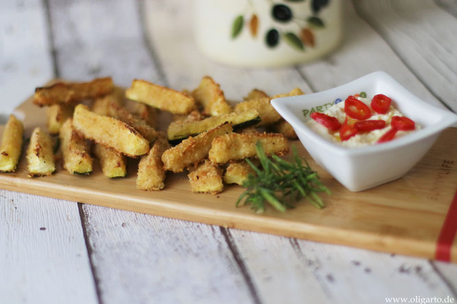 Zucchini Finger Food mit gebackenem Fetakäse Oligarto Rezepte mit Olivenöl Blogzine