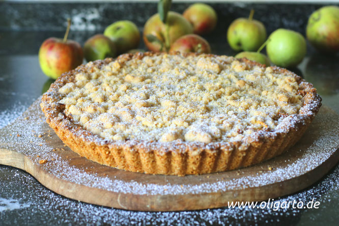 Apfelkuchen mit Olivenöl gebacken Oligarto Rezepte