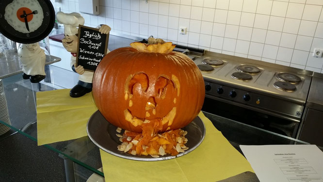 Auch einem Kürbis wird mal schlecht :D